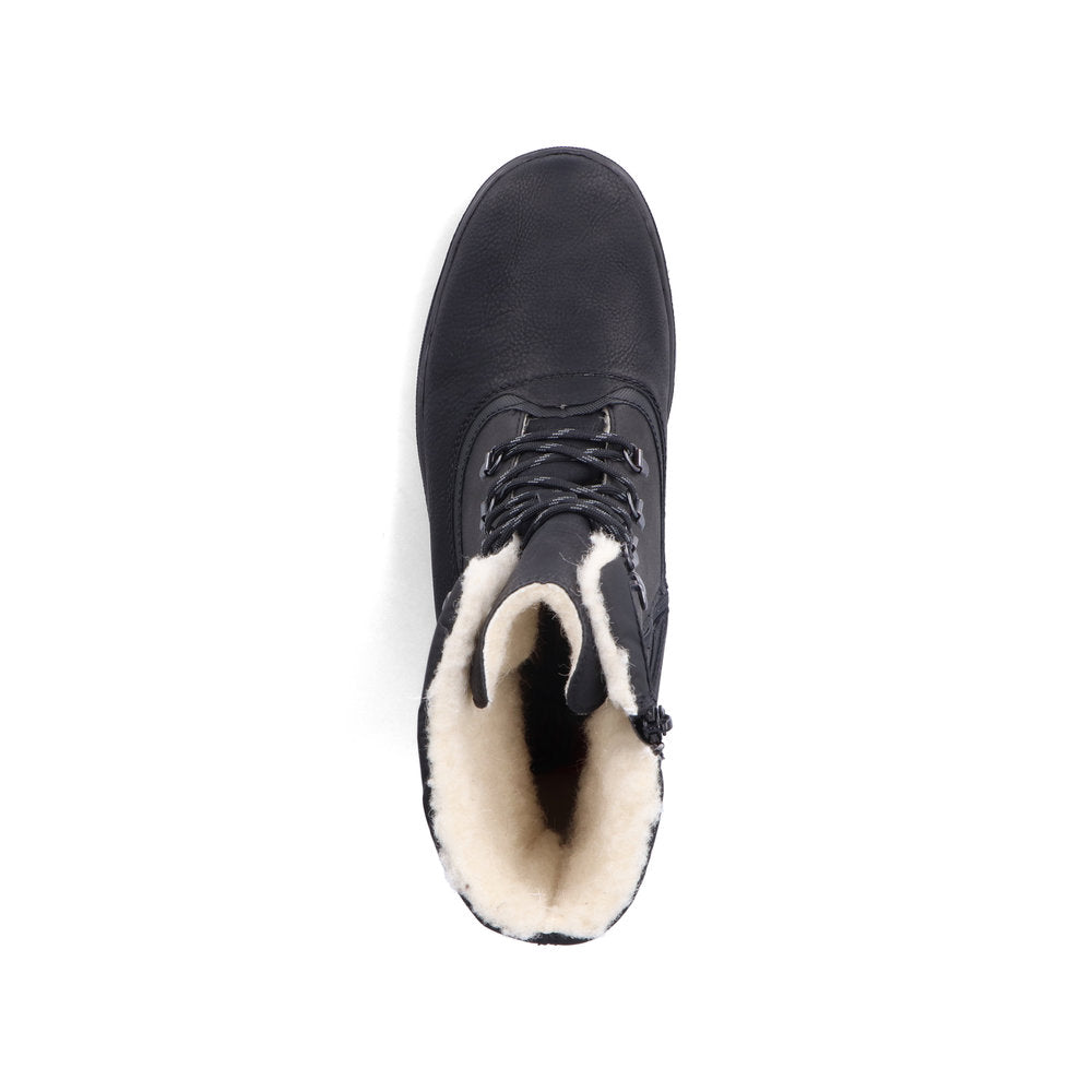 Rieker Synthetic Leather Men's F5424 Ankle Bootsflip Grip - Black NELsbBzV