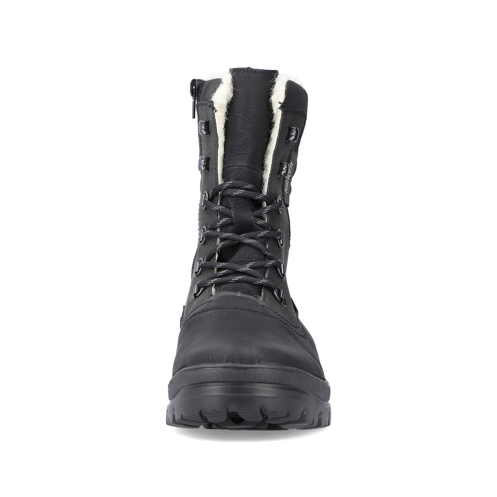 Rieker Synthetic Leather Men's F5424 Ankle Bootsflip Grip - Black NELsbBzV