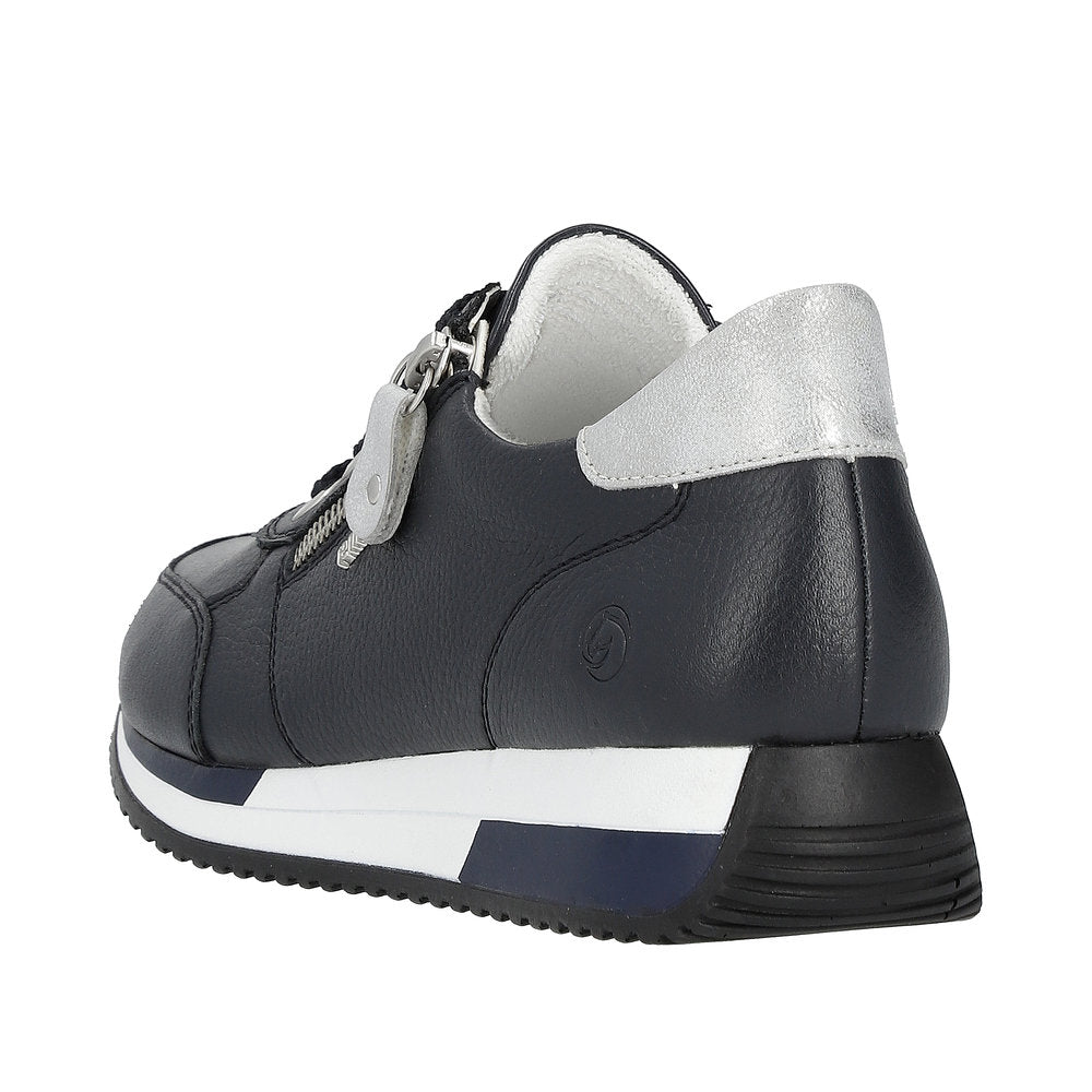 Remonte Women's Style D0H11 Athletic Lace-Up With Zip - Blue Combination XPTJGVvn