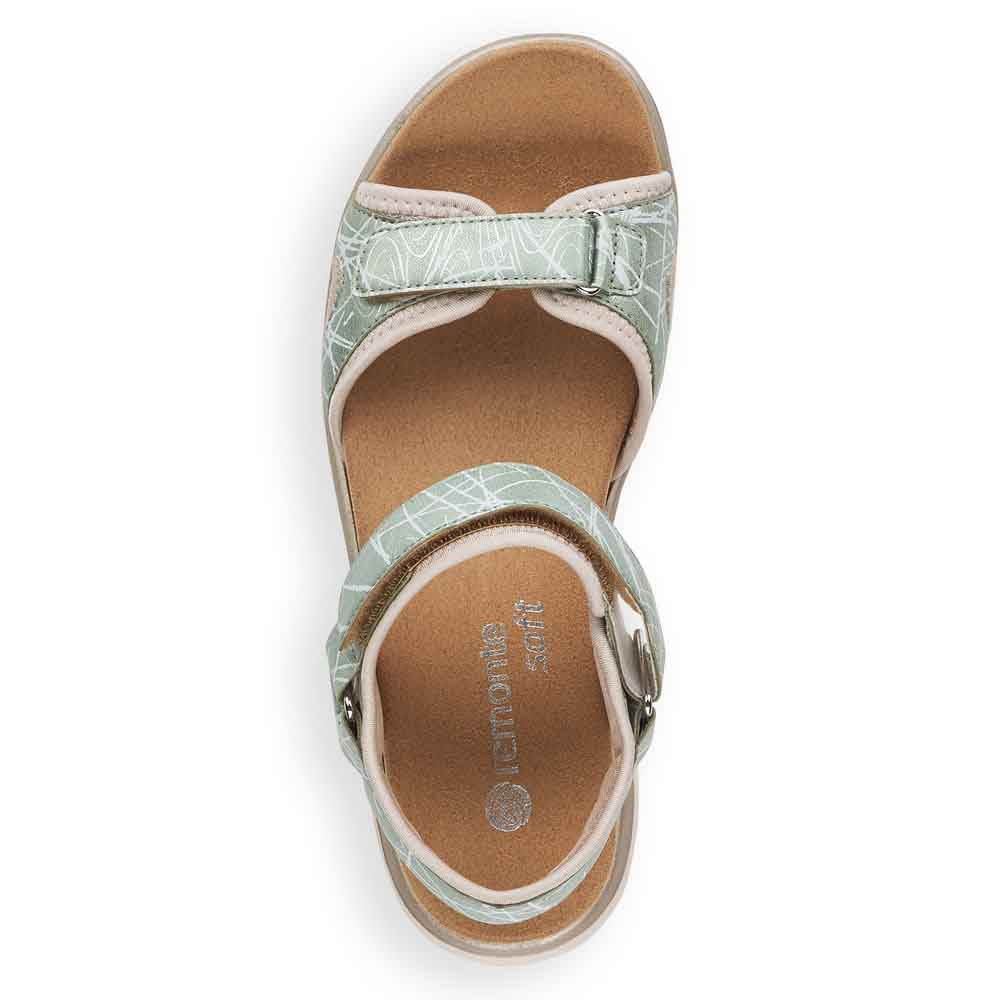 Remonte Women's Style D7752 Casual Sandal - Green Combination py2N9X5h