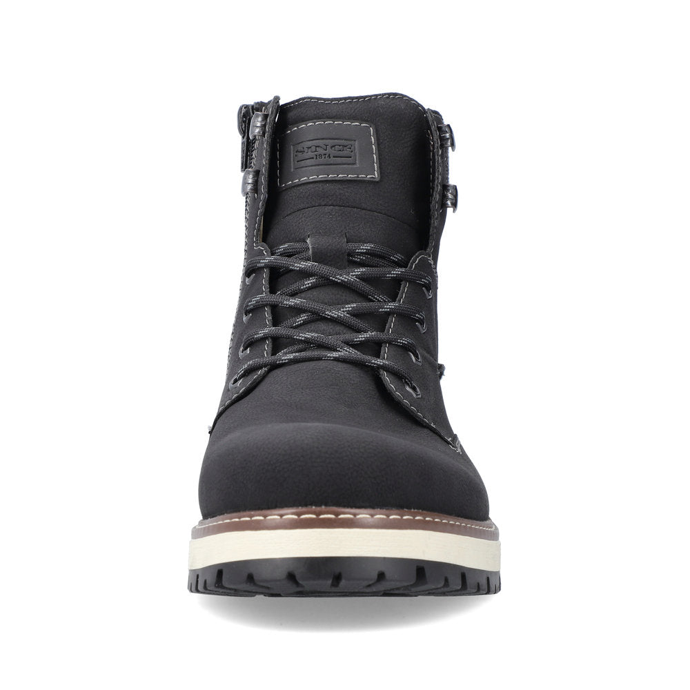 Rieker Synthetic Leather Men's F8332 Ankle Boots Flip Grip - Black zAisZTwP