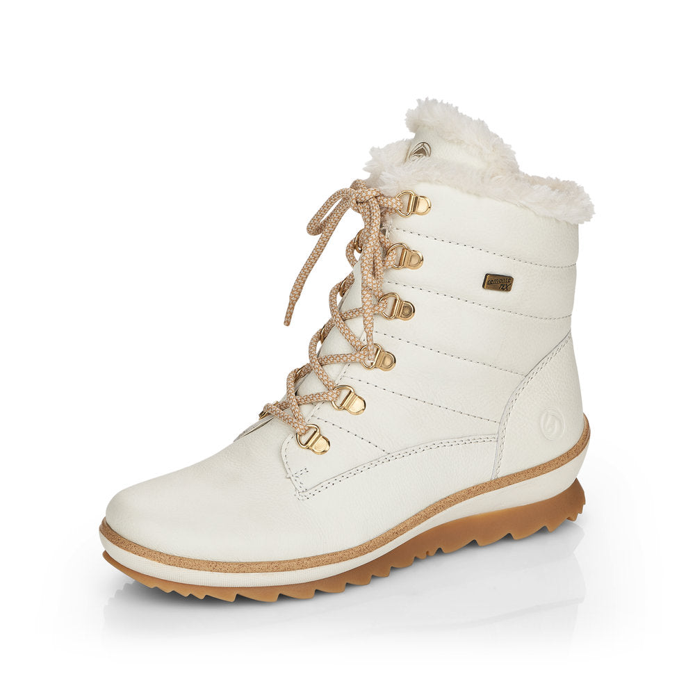 Remonte Leather Women's Mid Height R8480-01 Mid-Height Boots - White