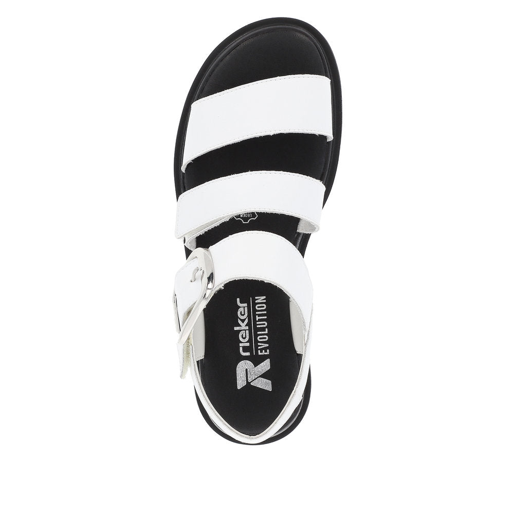 Rieker Evolution Women's Style W1650 Casual Sandal - White 1fbyv5eU