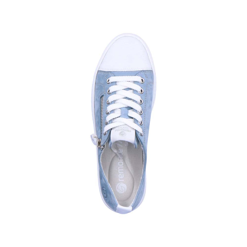 Remonte Women's Style D0917 Casual Lace-Up With Zip - Blue Combination 9b8PDbFZ