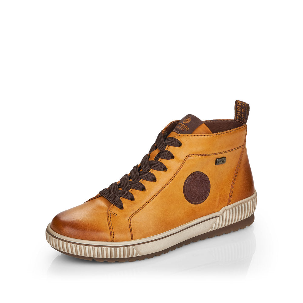 Remonte Leather Women's Short D0771 Ankle Boots - Yellow