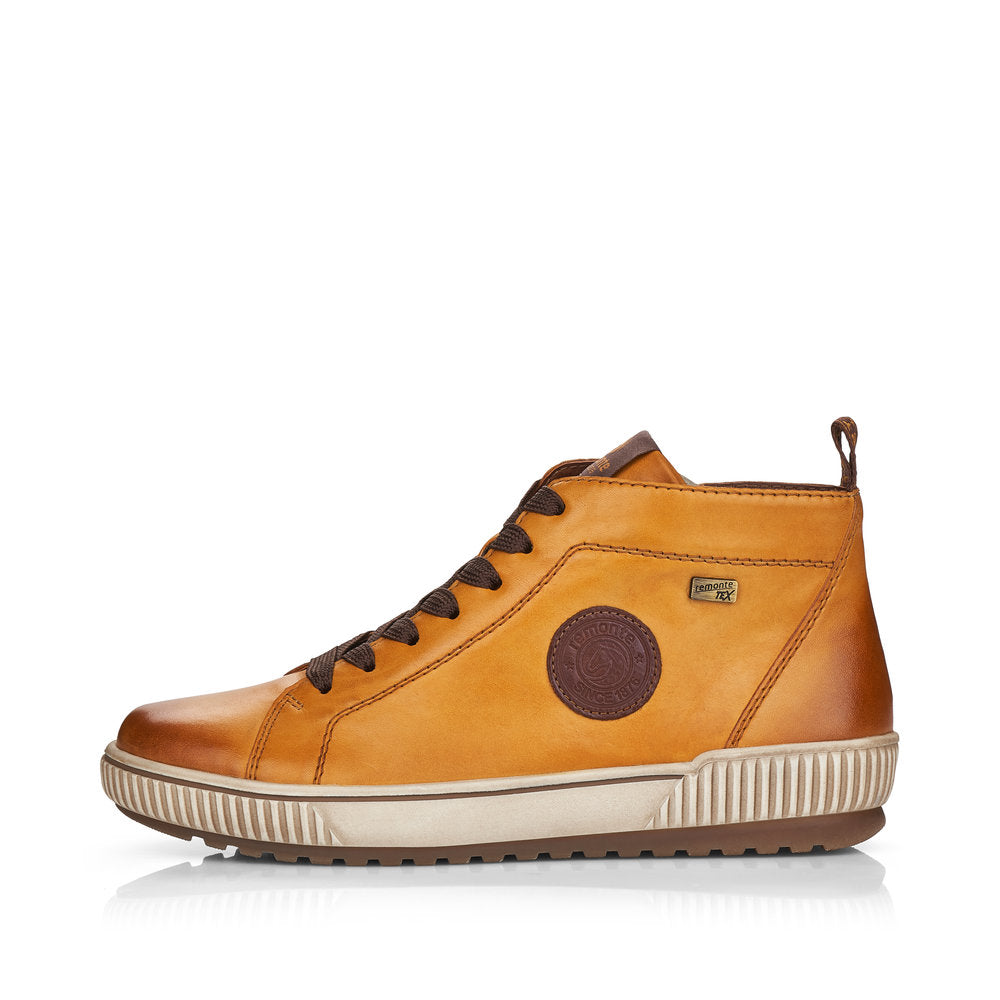 Remonte Leather Women's Short D0771 Ankle Boots - Yellow C5gREAEW