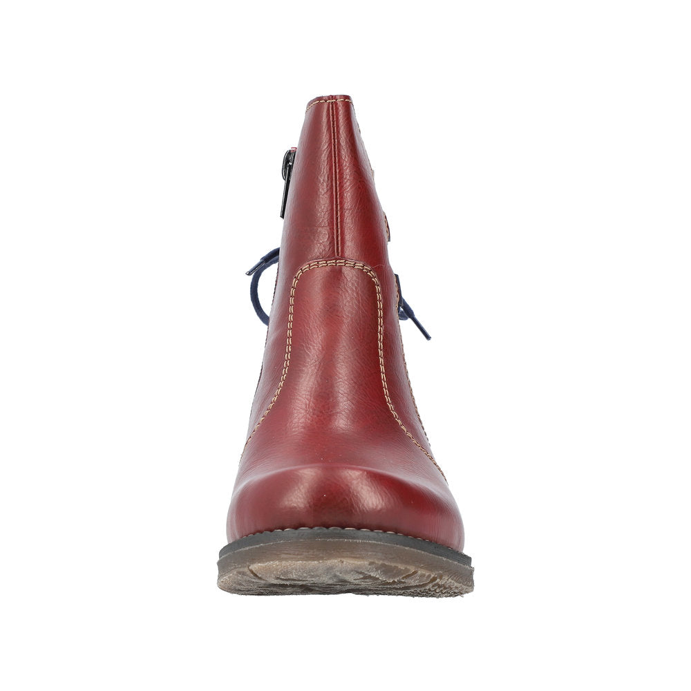 Rieker Synthetic Material Women's Short 79692 Ankle Boots - Red Combination mXWkPUWY