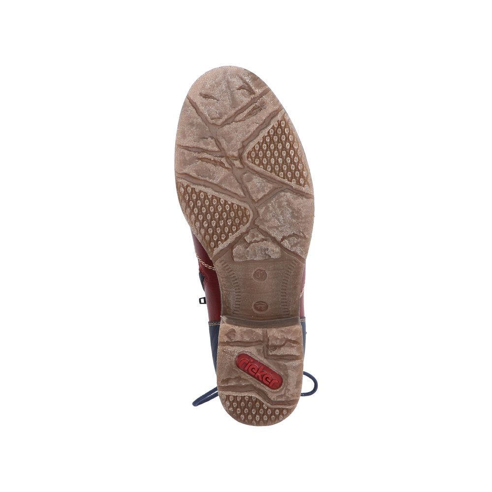 Rieker Synthetic Material Women's Short 79692 Ankle Boots - Red Combination mXWkPUWY