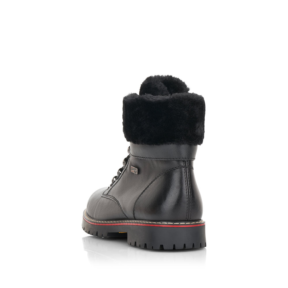 Remonte Leather Women's Mid Height D9372 Ankle Bootsflip Grip - Black i9xwI8pe