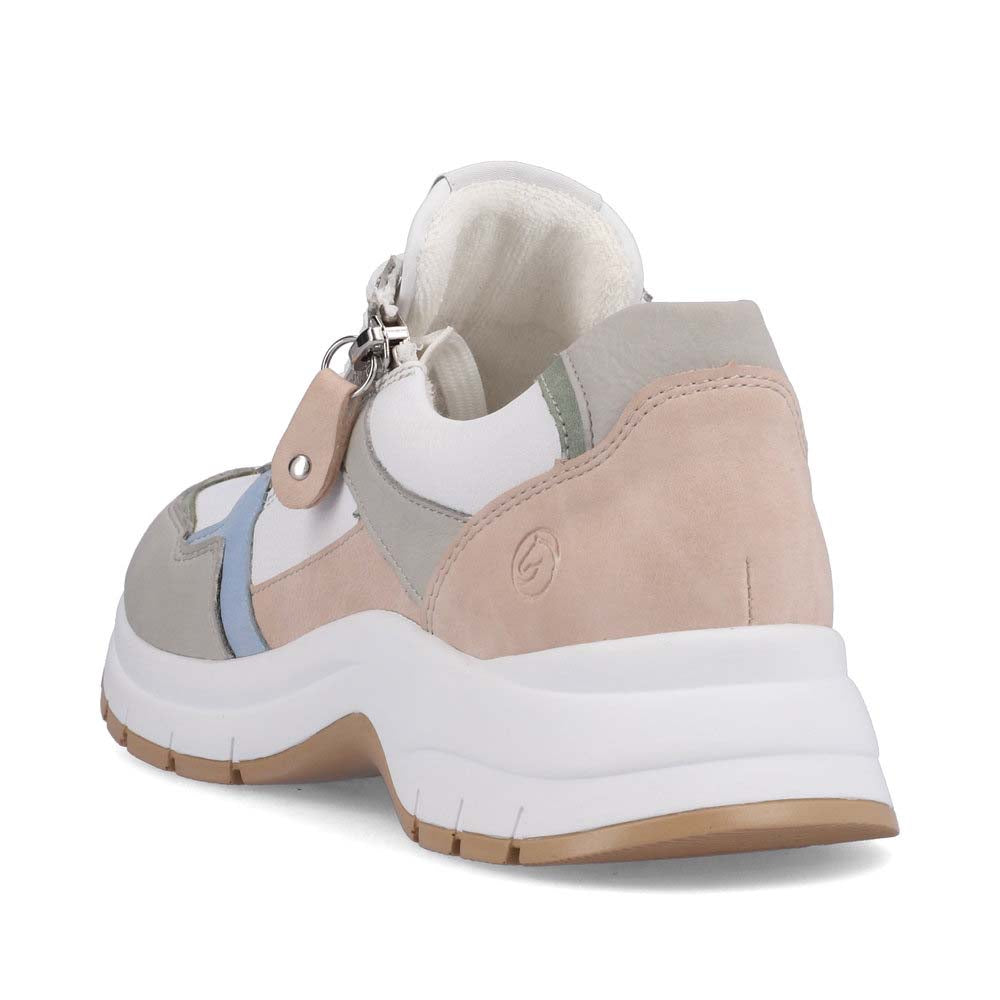 Remonte Women's Style D0G02 Casual Lace-Up With Zip - White Combination W0f49HOl