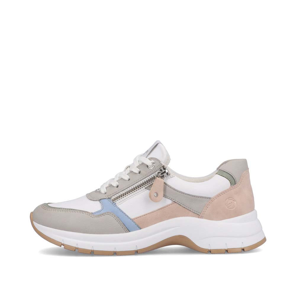 Remonte Women's Style D0G02 Casual Lace-Up With Zip - White Combination W0f49HOl