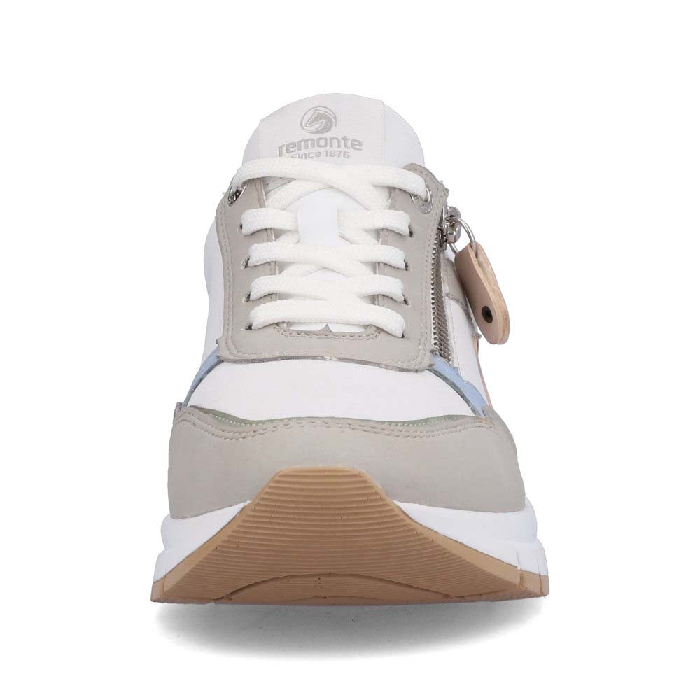Remonte Women's Style D0G02 Casual Lace-Up With Zip - White Combination W0f49HOl