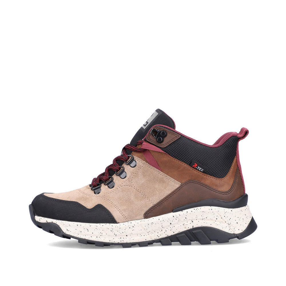 Rieker Evolution Synthetic Leather Women's Mid Height W0062 Ankle Boots - Beige Combination 5GqRDmnc