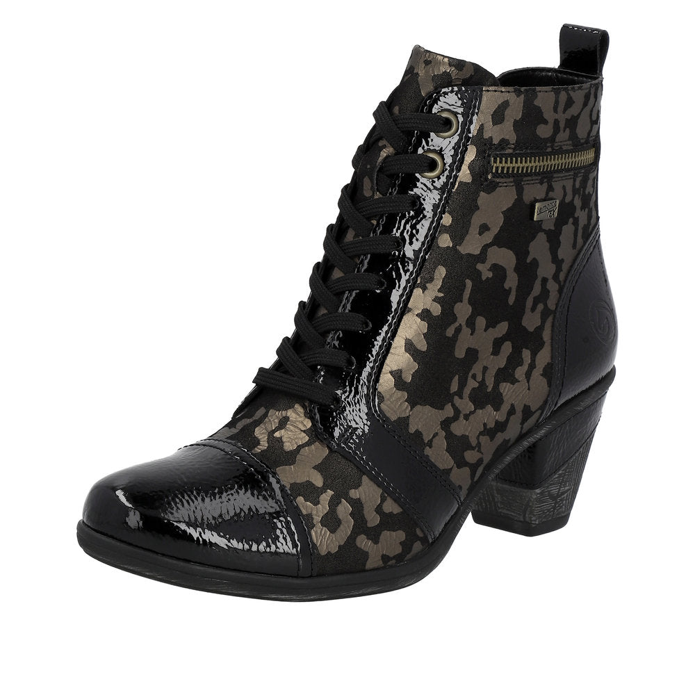 Remonte Suede Leather Women's Mid Height D8797-14 Mid-Height Boots - Metallic
