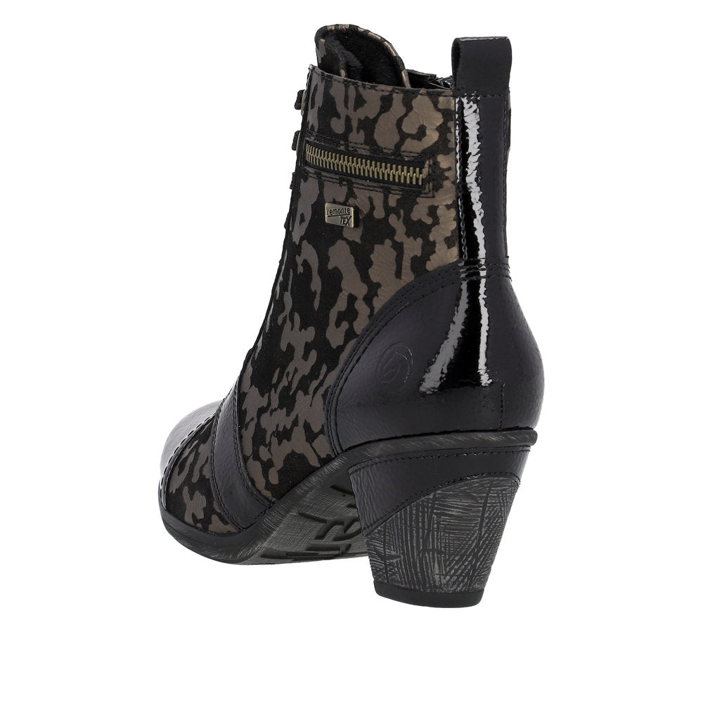 Remonte Suede Leather Women's Mid Height D8797-14 Mid-Height Boots - Metallic 9TqXHPhu