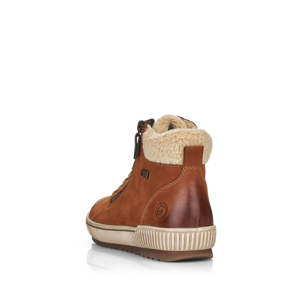 Remonte Suede Leather Women's Mid Height D0770-02 Ankle Boots - Brown Combination 4mgLWsZk
