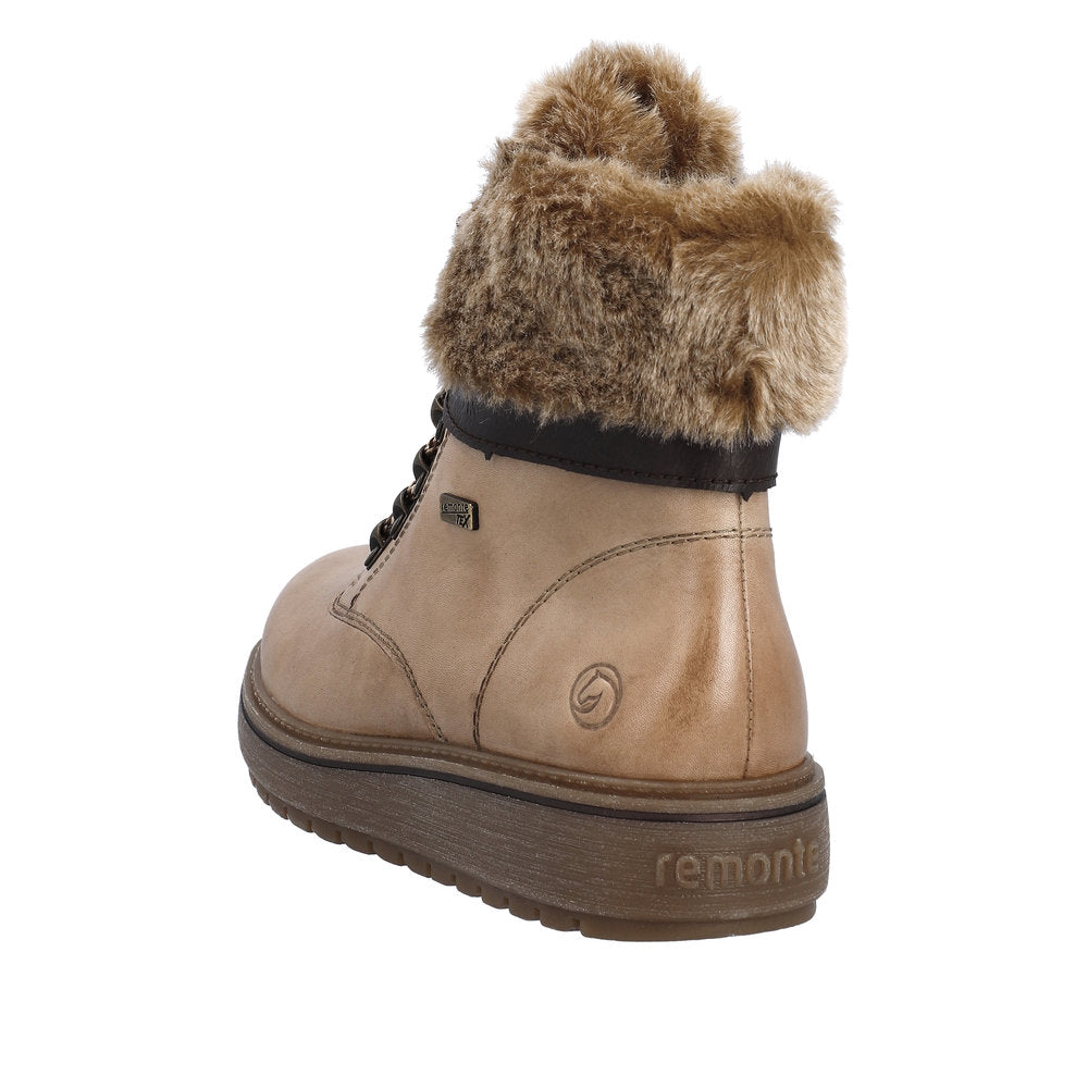 Remonte Leather Women's Mid Height D0U70 Mid-Height Bootsflip Grip - Brown f4Sexd3a