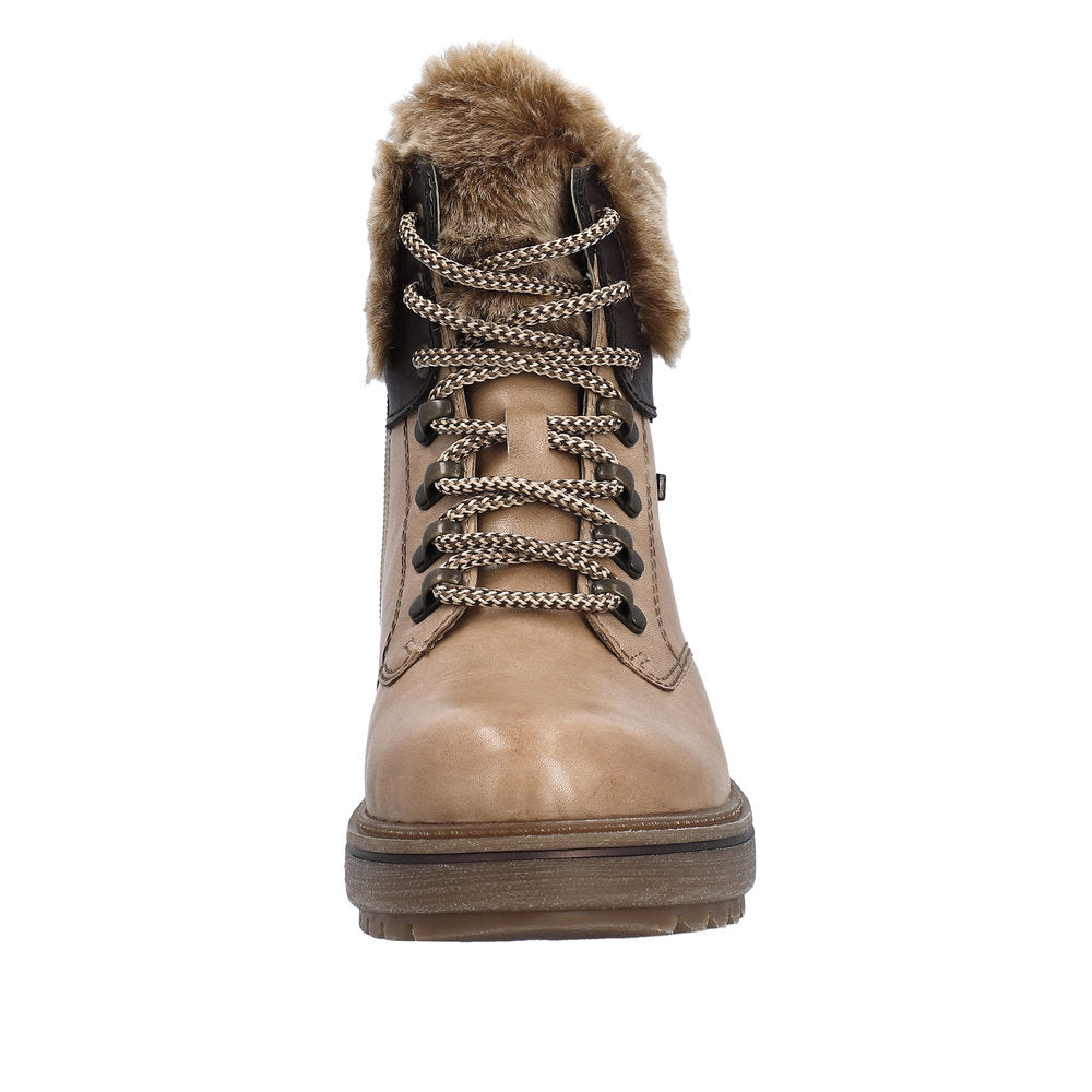 Remonte Leather Women's Mid Height D0U70 Mid-Height Bootsflip Grip - Brown f4Sexd3a