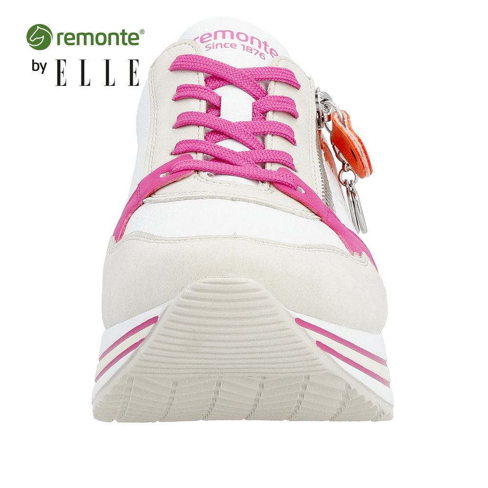 Remonte Women's Style D1323 Athletic Lace-Up With Zip - White Combination K8wOYE1o