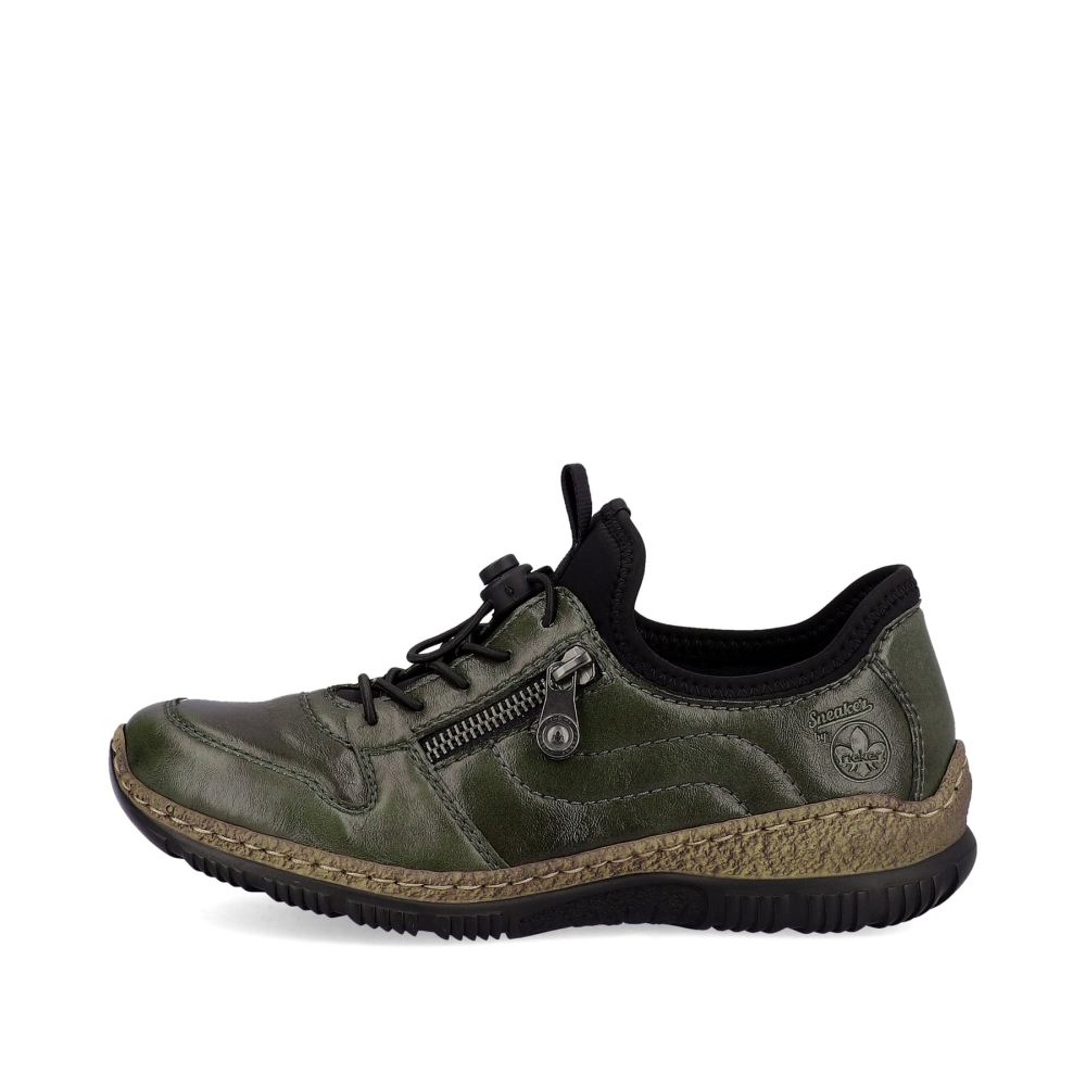 Rieker Women's Slippers - Gray-Green-Black