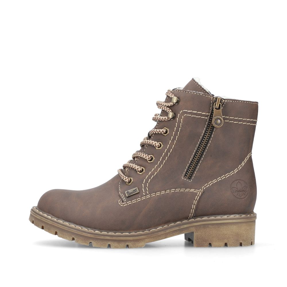 Rieker Women's Lace-Up Bootschocolate Brown