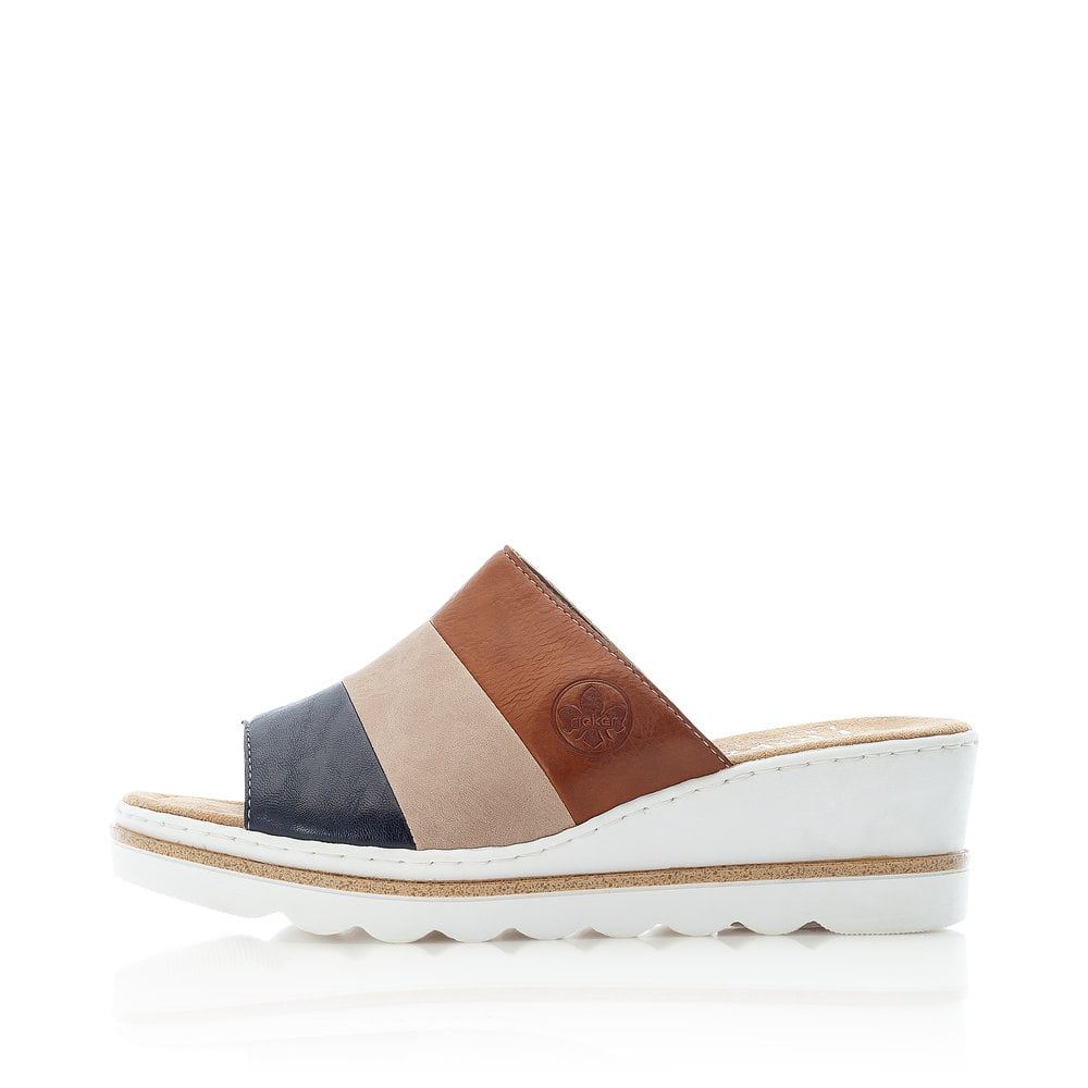 Rieker Women's Mules - Nut Brown-Black