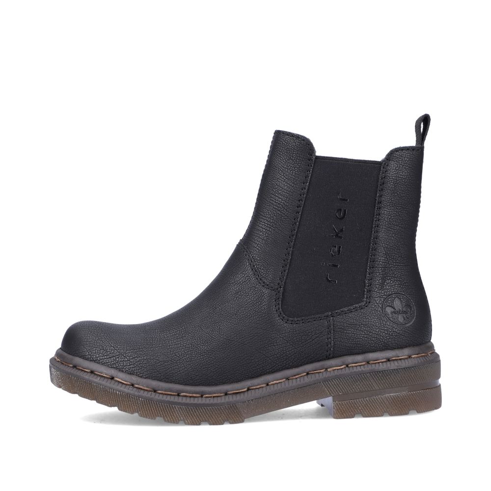 Rieker Women's Chelsea Boots Asphalt Black