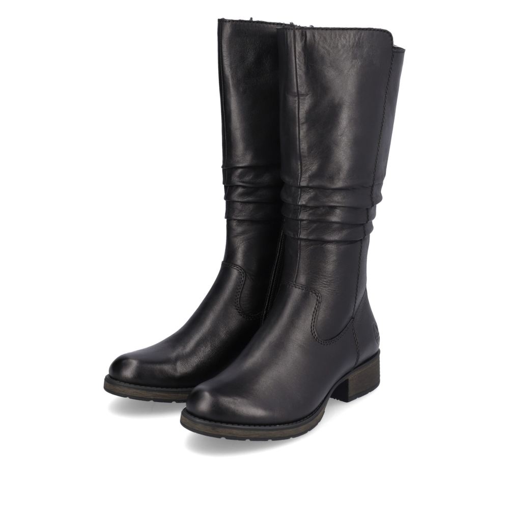 Rieker Women's High-Shaft Boots - Night Black