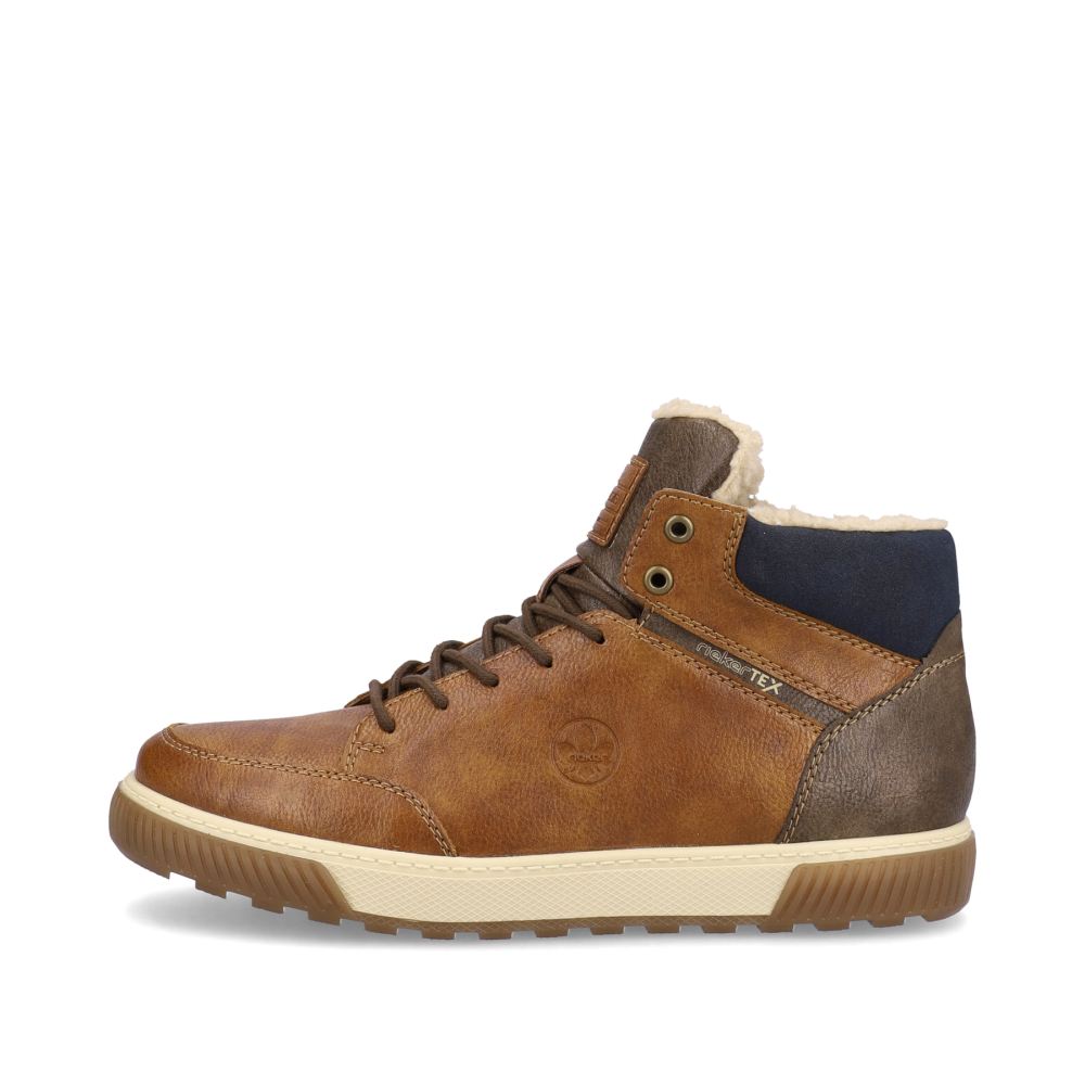 Rieker Men's Lace-Up Boots - Nougat Brown