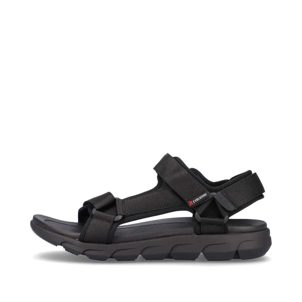 Rieker Evolution Men's Trekking Sandals - Deep Black