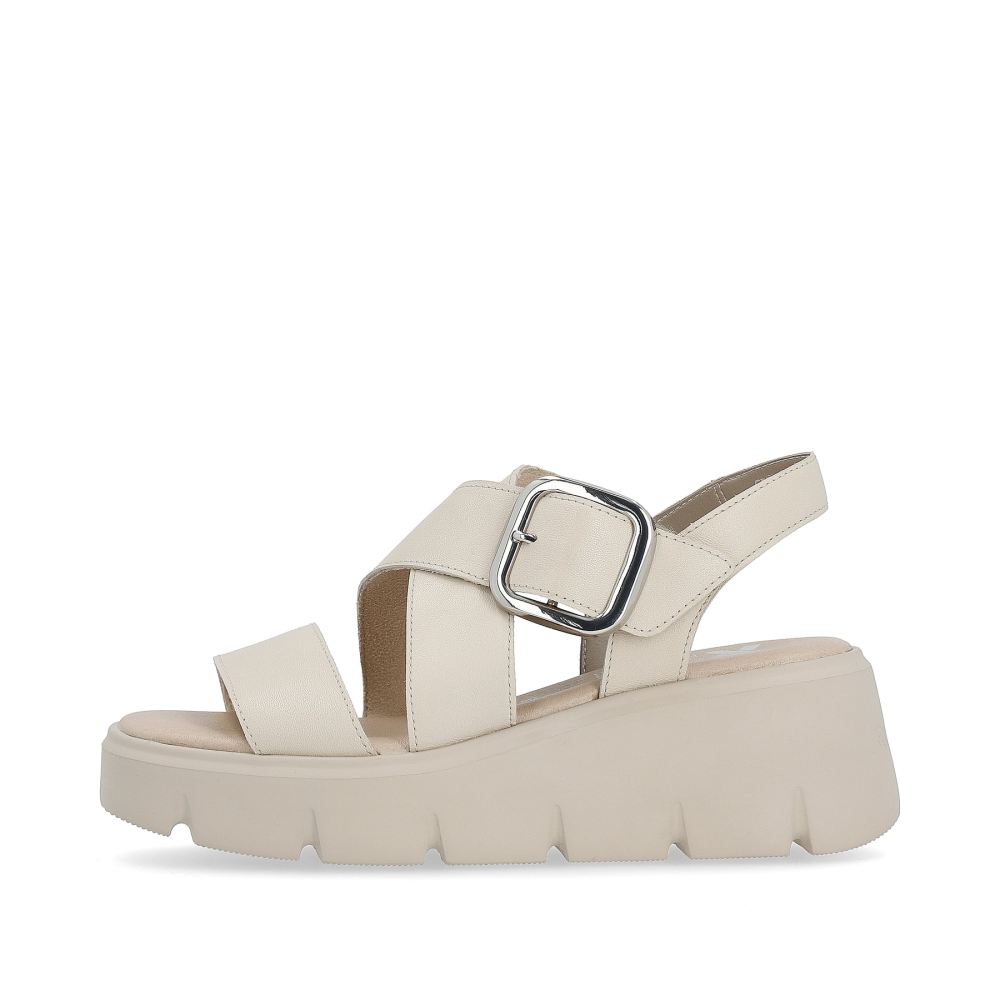 Rieker Evolution Women's Wedge Sandals Sandbeige