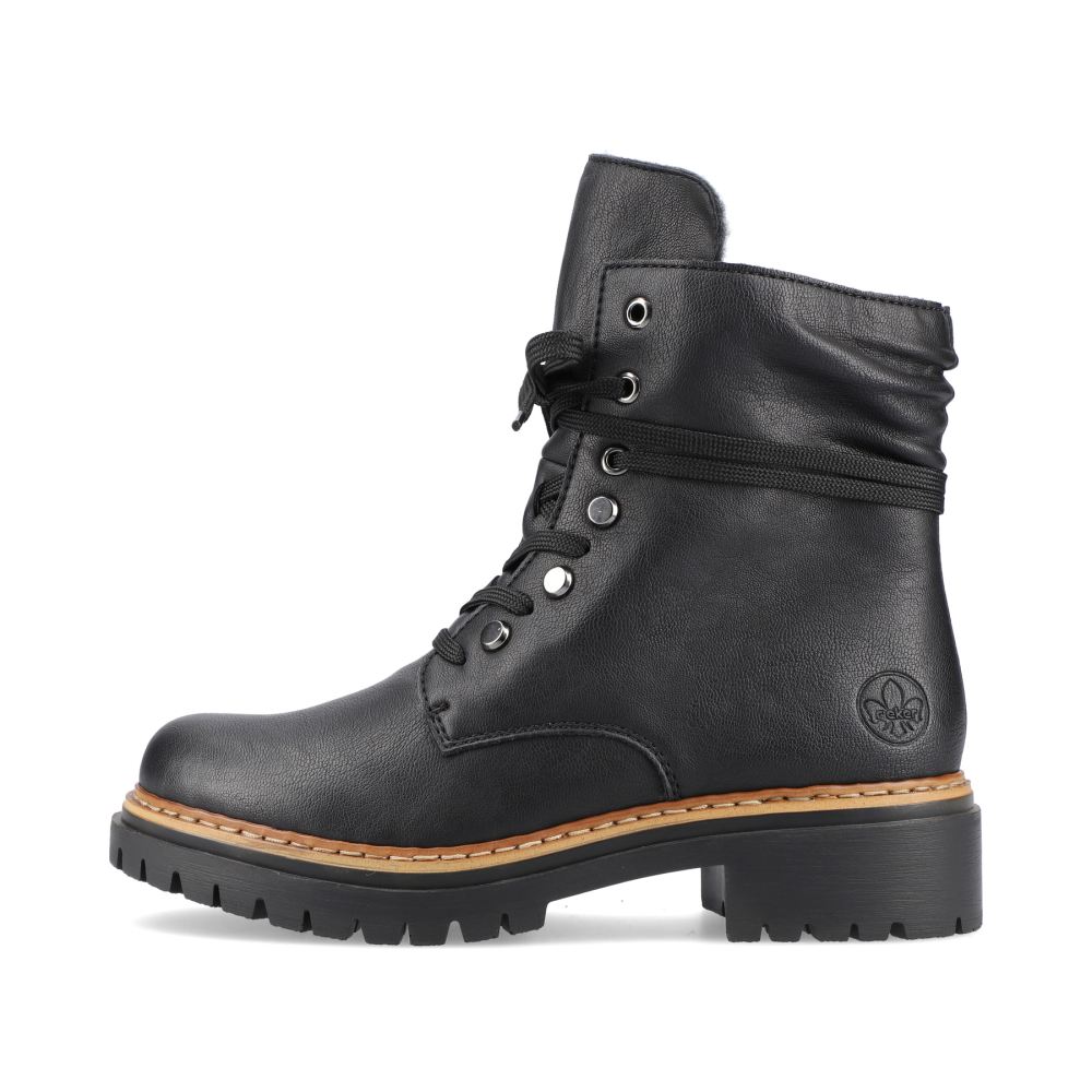 Rieker Women's Biker Boots - Deep Black