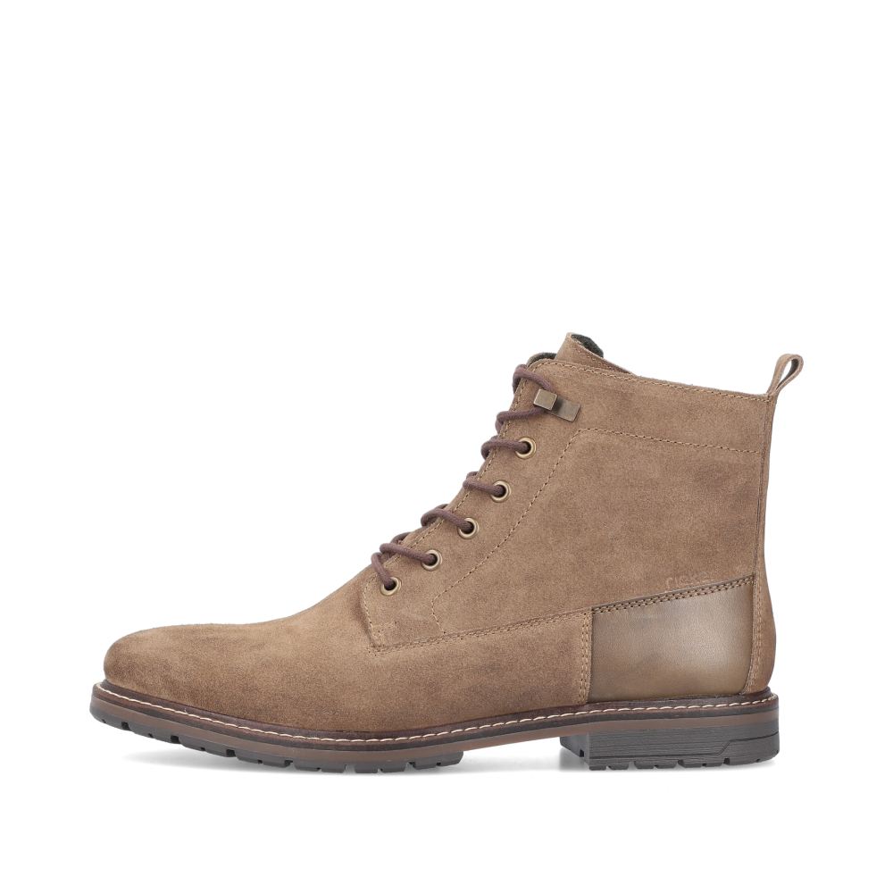 Rieker Men's Lace-Up Boots - Sand Brown