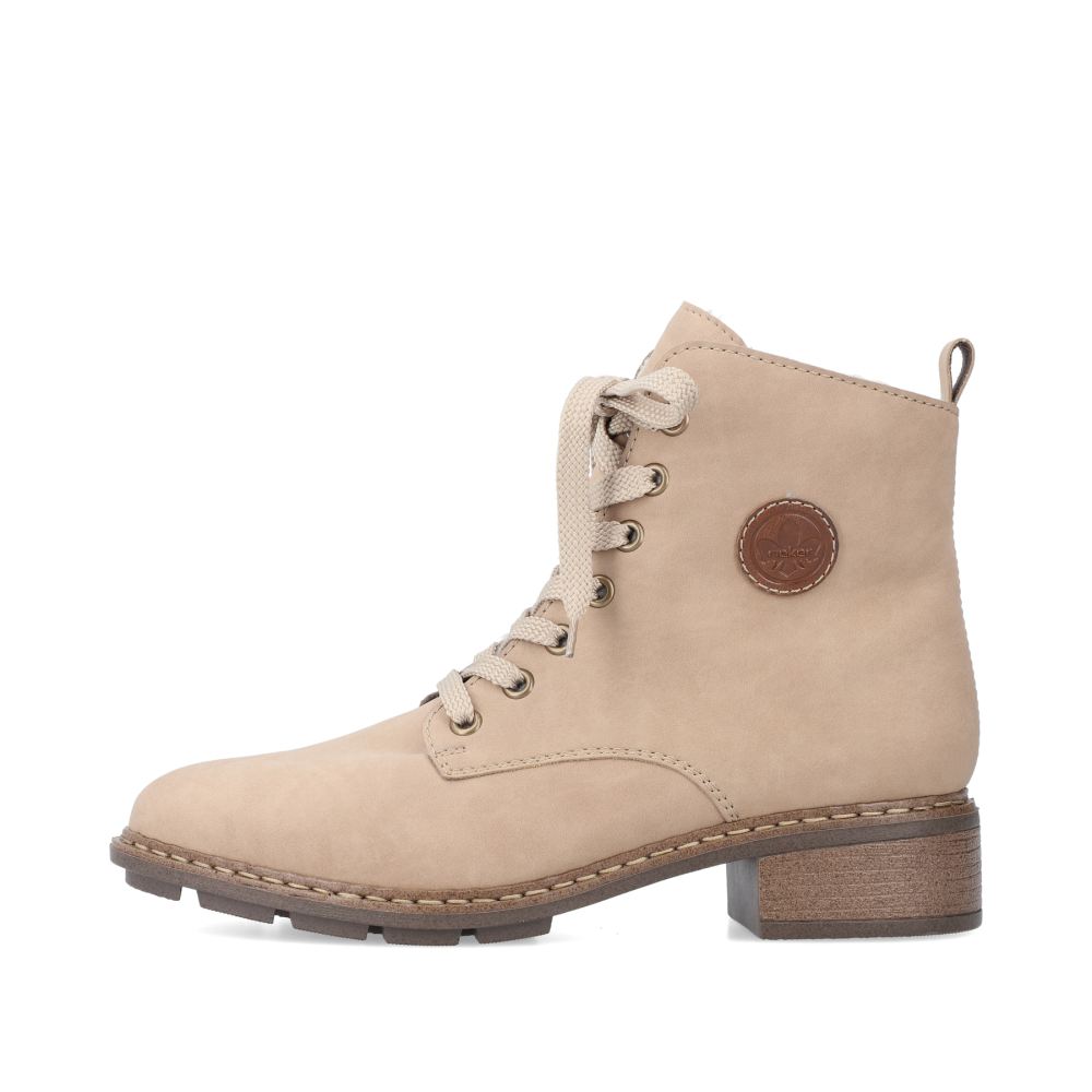 Rieker Women's Lace-Up Boots - Sand Beige