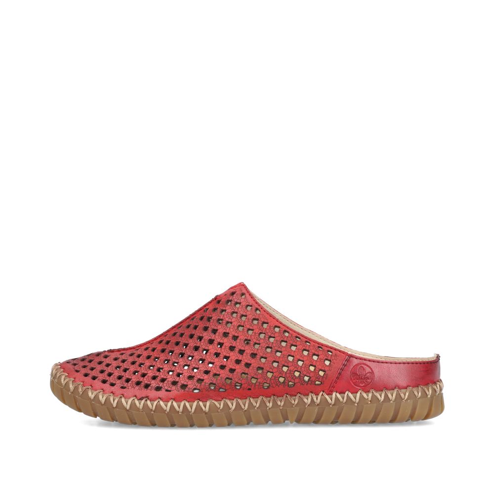 Rieker Women's Clogs Dark Red