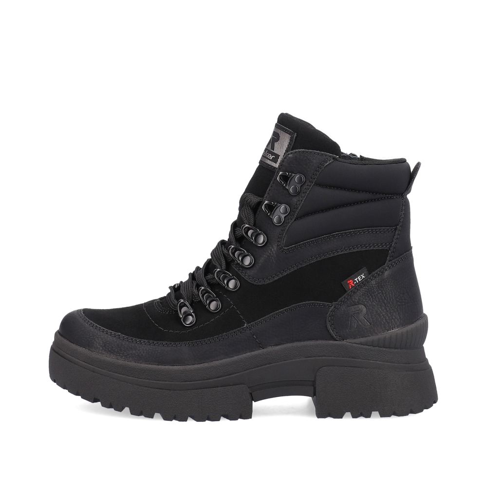 Riekerevolution Women's Lace-Up Boots - Diamond Black