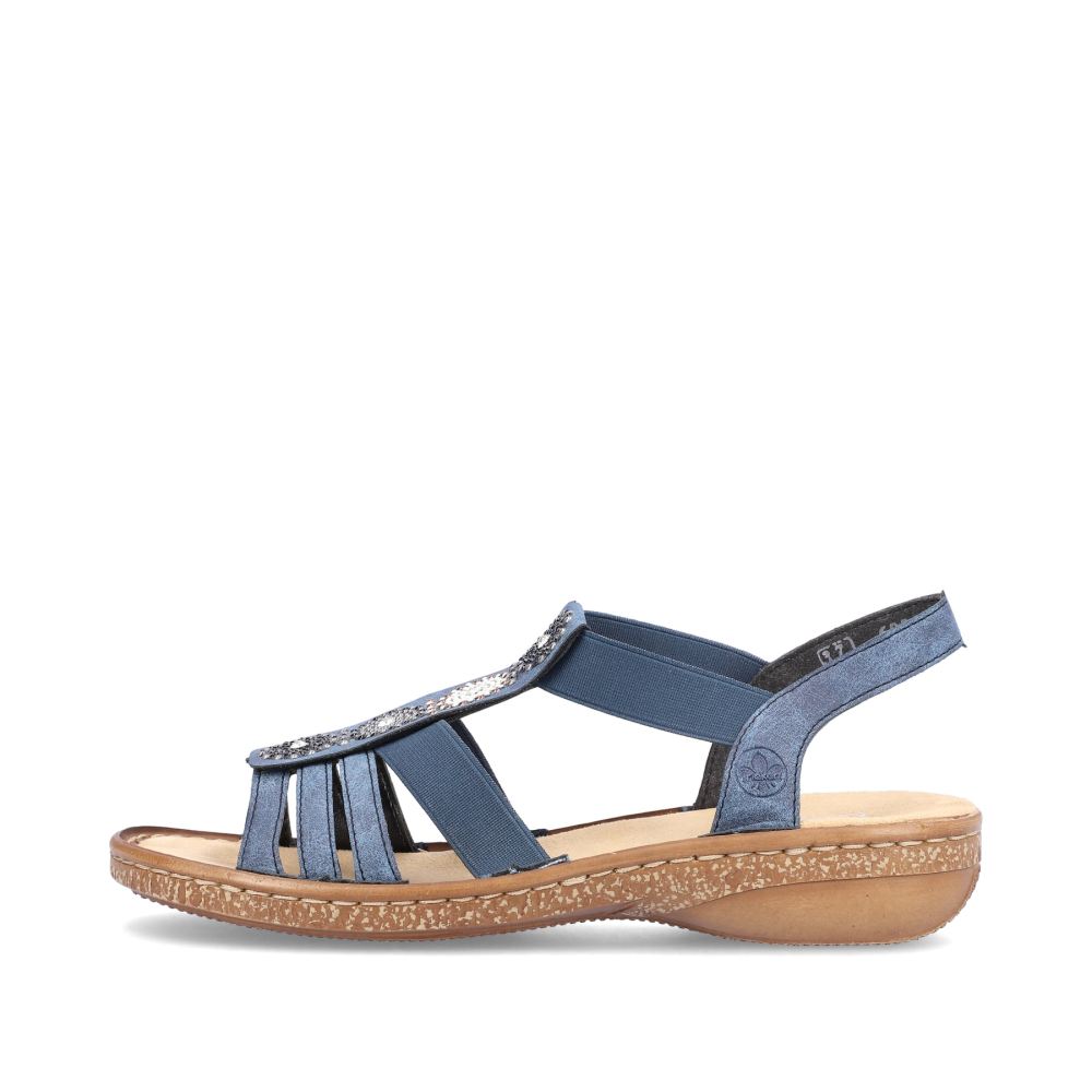 Rieker Women's Strappy Sandals - Navy Blue