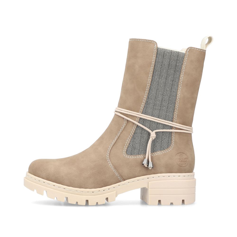 Rieker Women's Chelsea Boots Beige Brown