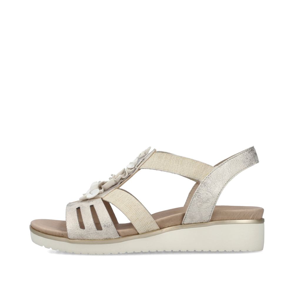 Rieker Women's Wedge Sandals Light Beige