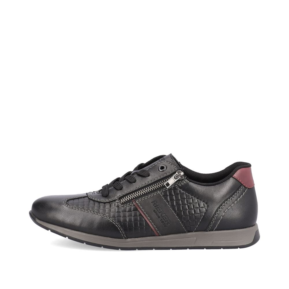 Rieker Men's Lace-Up Shoes Asphalt Black