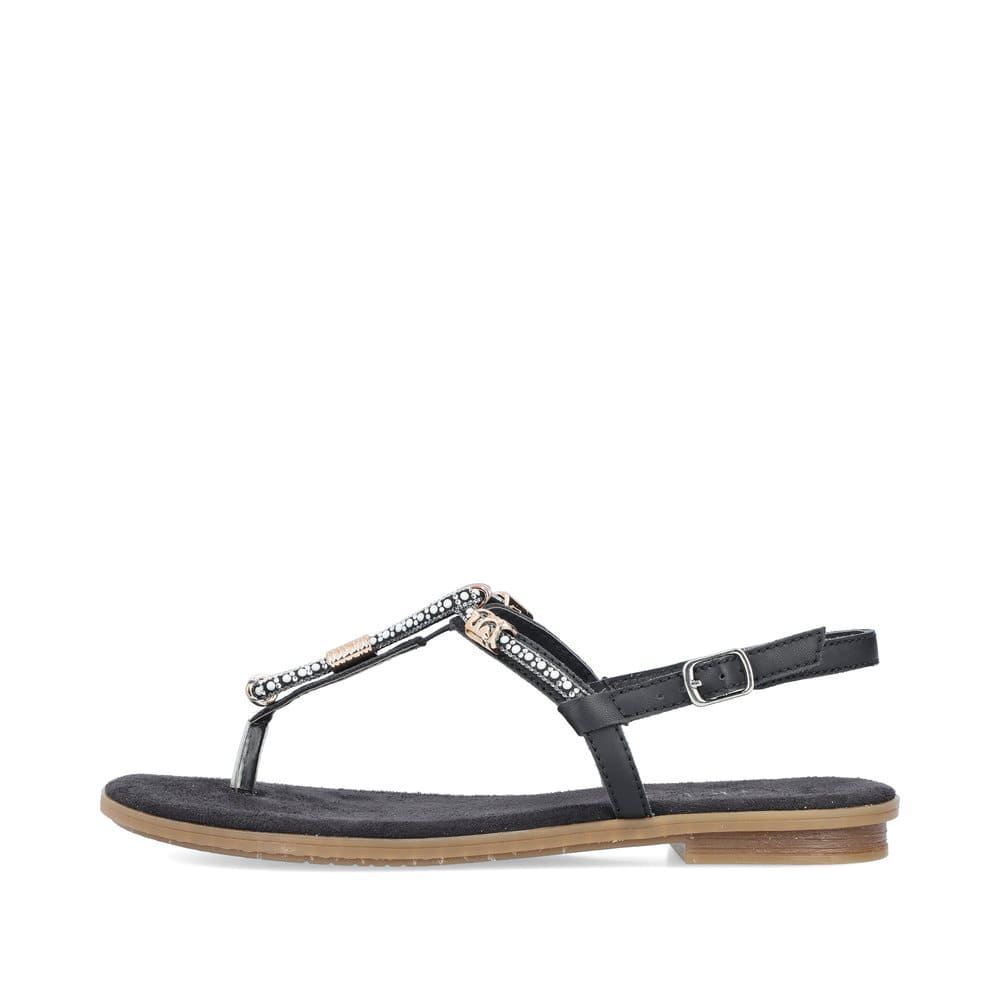Rieker Women's Strappy Sandals - Night Black