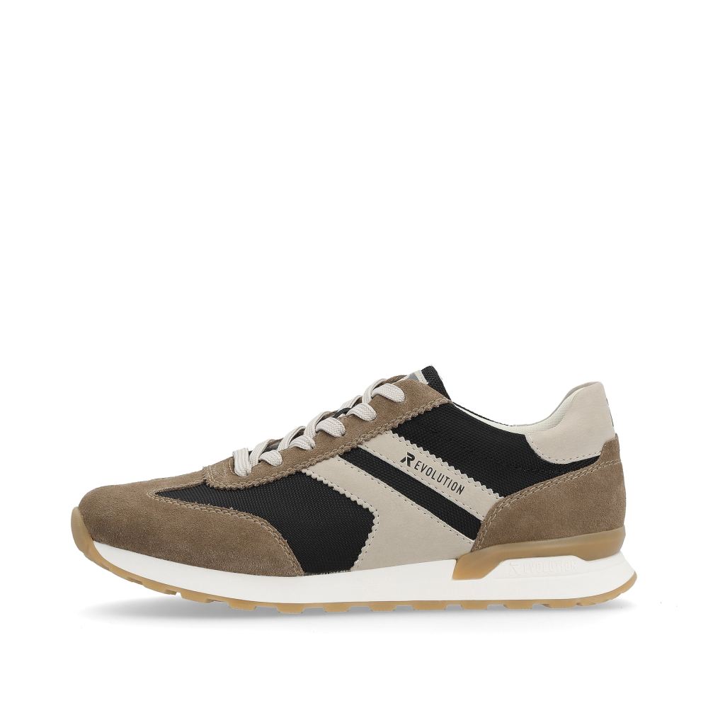 Rieker Evolution Men's Low-Top Sneakers - Cinnamon Black