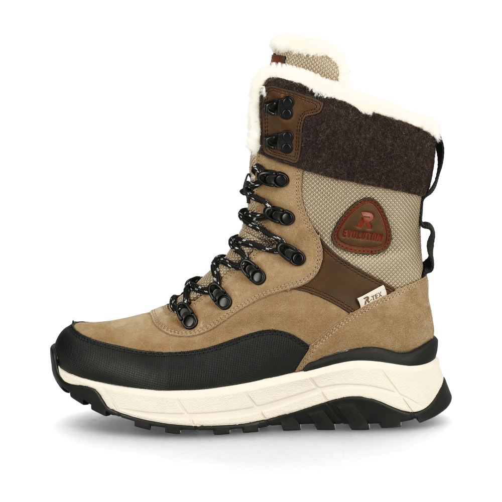 Rieker Evolution Women's Lace-Up Boots - Sand Beige