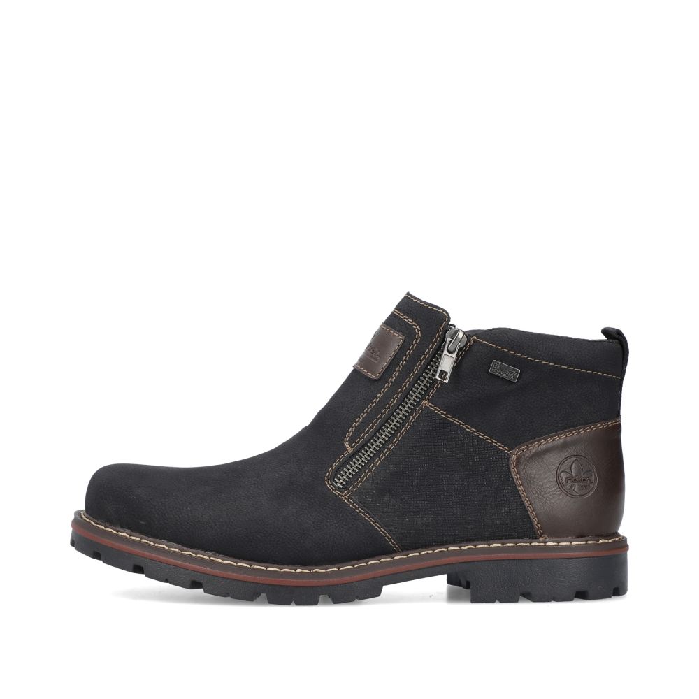 Rieker Men's Short Boots - Graphite Black