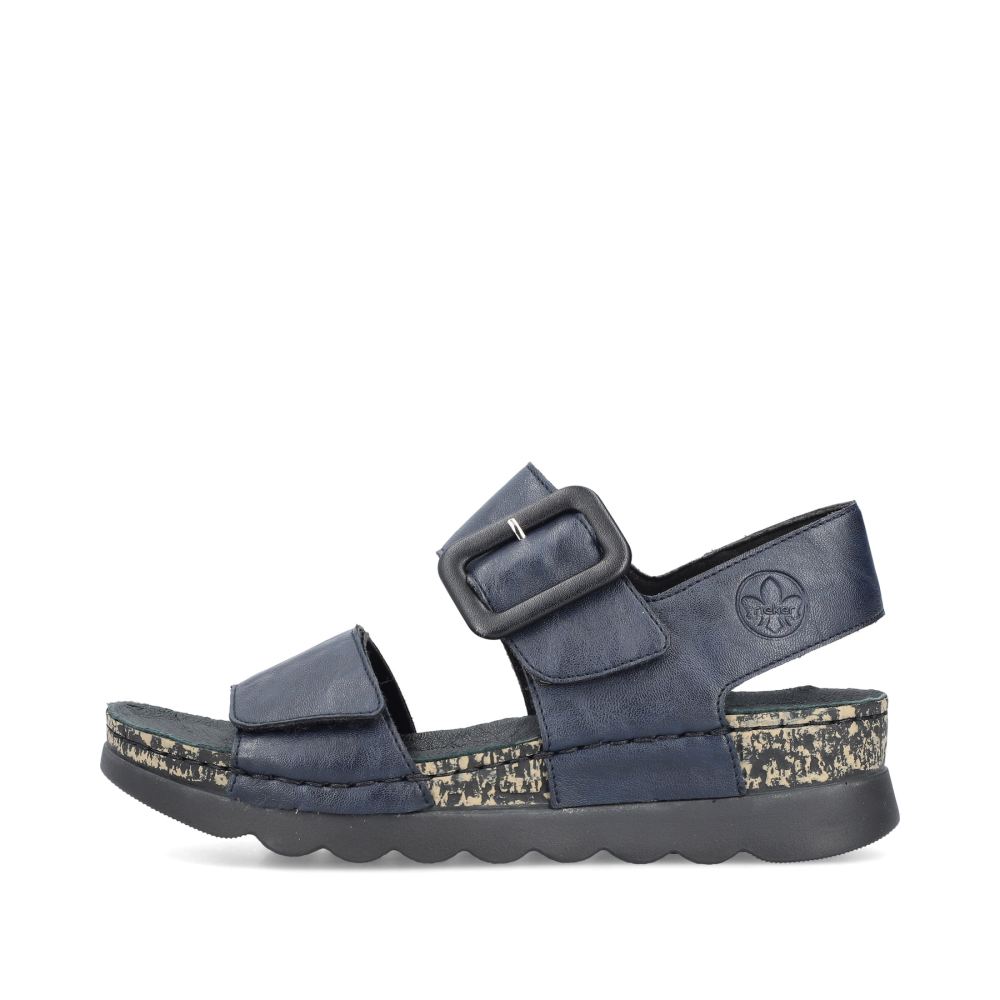 Rieker Women's Strappy Sandals Steel Blue