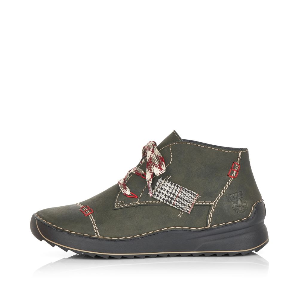 Rieker Women's Lace-Up Shoes Khaki Green
