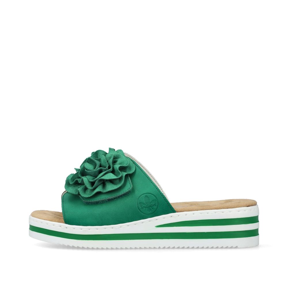 Rieker Women's Mules - Grass Green