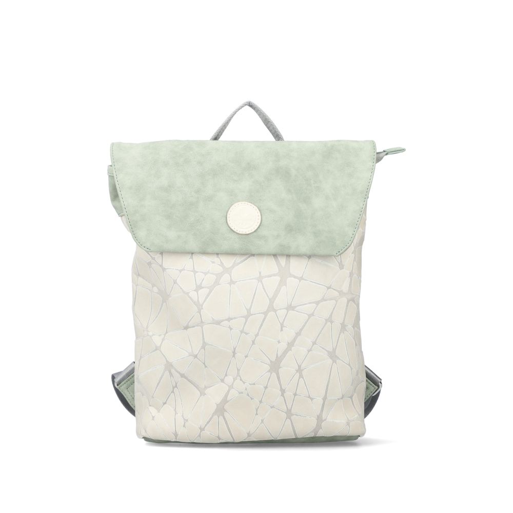 Rieker Women's Backpack Cream White And Mint Green