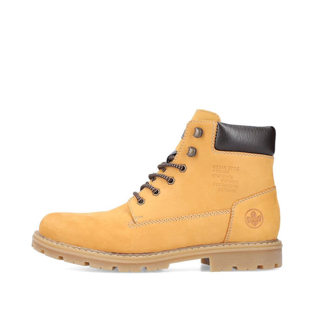 Rieker Men's Lace-Up Boots - Golden Yellow