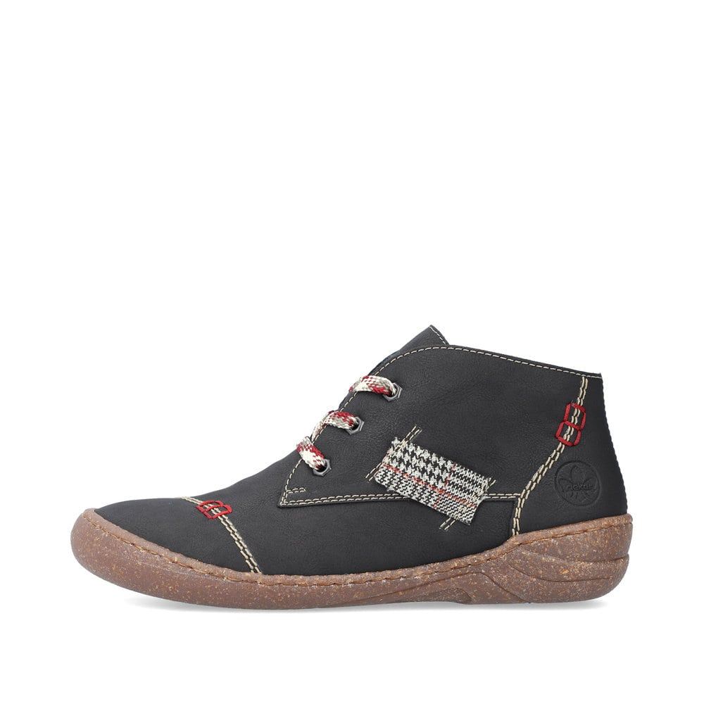 Rieker Women'slace-Up Boots - Deep Black